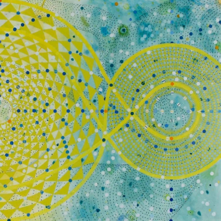 blue and yellow spiral